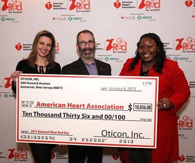 Oticon Donates $10,000 to American Heart Association