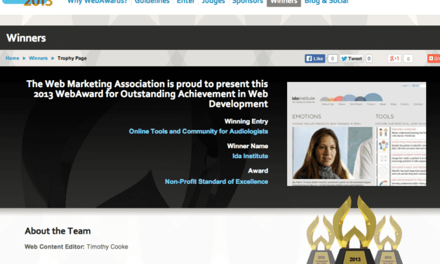 Ida Institute Website Wins Fourth International WebAward