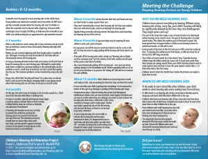 Figures 3a-b. The authors have created three brochures designed respectively for families of children ages 0 to 12 months, 12 to 24 months, and 2 to 5 years old that can be accessed and downloaded at:  http://successforkidswithhearingloss.com/hearing-aids-on or www.JaneMadell.com