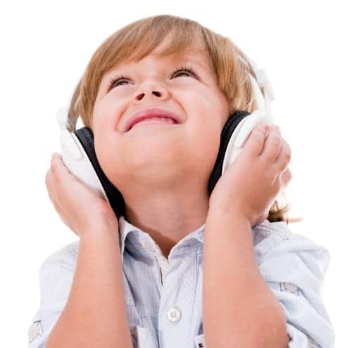 Kid with online headset