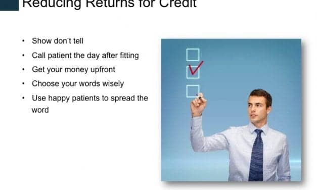 20-minute Webinar: Reducing Returns for Credit by Gyl Kasewurm, AuD