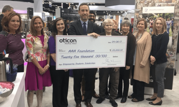 Oticon Presents ,000 Donation to AAAF Scholarship Fund