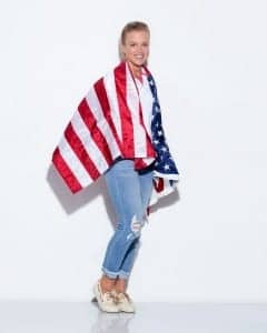 Kaylin with American Flag