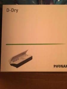 Phonak D-Dry hearing aid drying system.