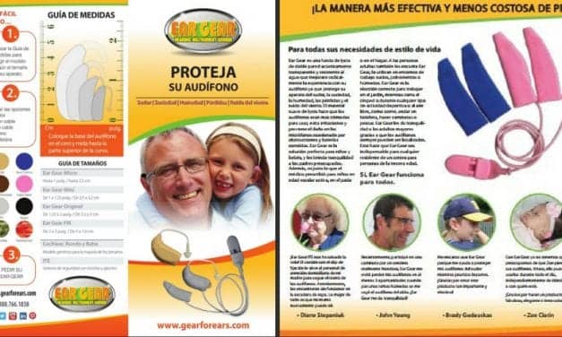 Ear Gear Issues Redesigned 2018 Brochure in English and Spanish