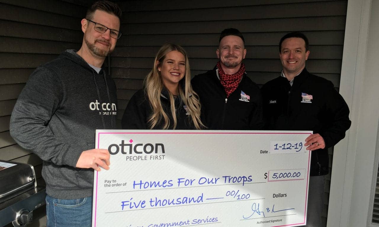 Oticon Donates to Organization Providing Homes for Veterans