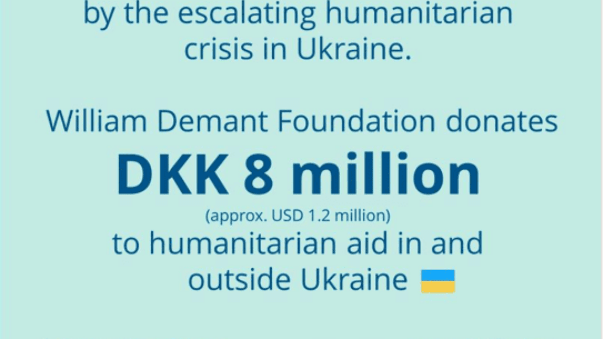 William Demant Foundation Donates $1.2 Mill for Ukraine Crisis | The  Hearing Review
