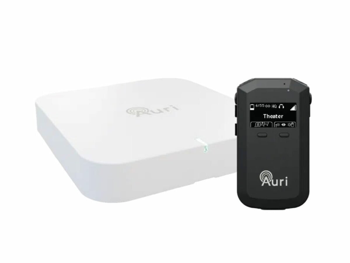 Illustration of Auracast technology in use