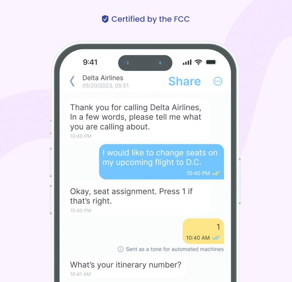 Nagish phone captioning app transcription screenshot