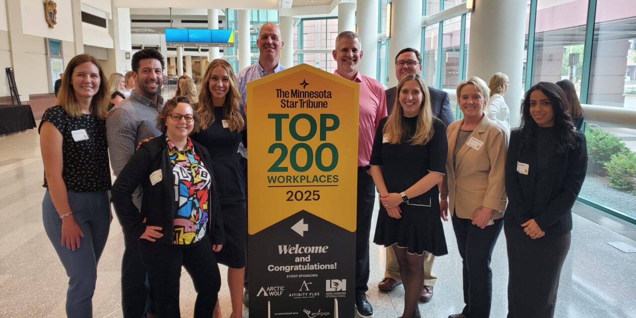 Starkey team members celebrating being named a 2025 Top Workplace in Minnesota by the Star Tribune.