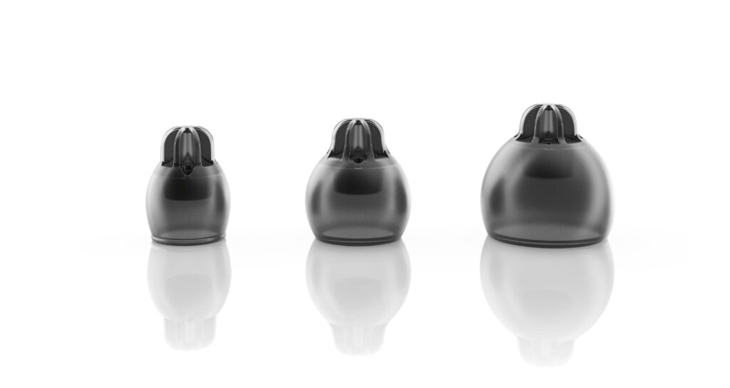 Phonak EasyGuard wax management system for Infinio Ultra - shown in 3 sizes