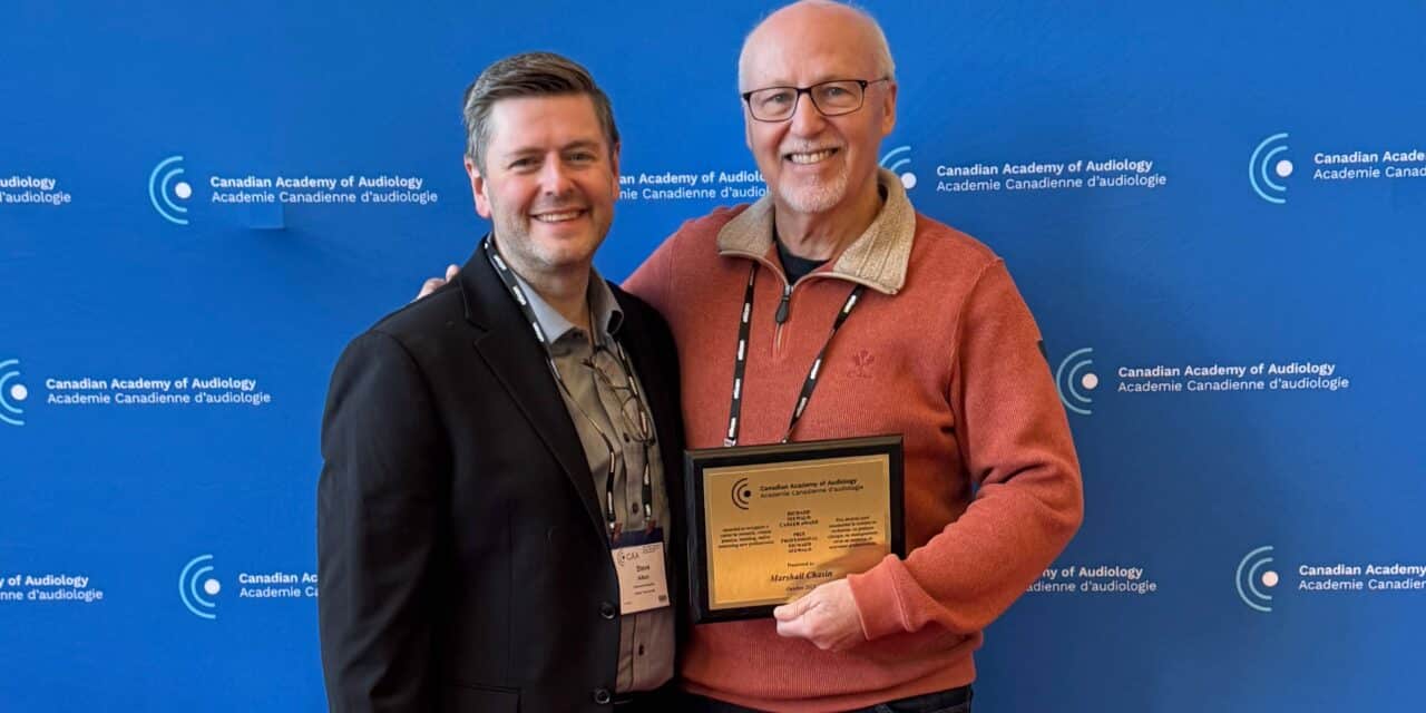 Audiologist Marshall Chasin Wins Career Award from CAA
