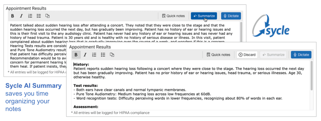 Sycle AI summary from AI suite