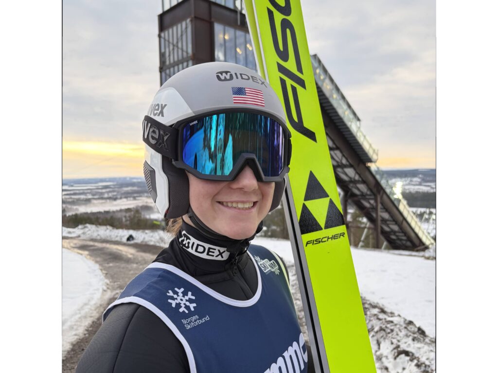 Widex ambassador Estella Hassrick suited up on the ski slopes
