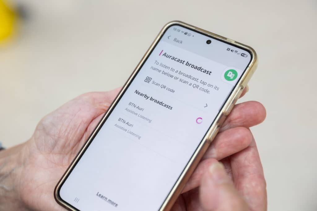 Auracast can be controlled on smartphones at Brighton station.